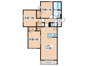 アメジスト東海岸北三丁目の物件間取画像